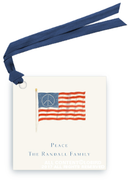 American Peace Flag Gift Tag